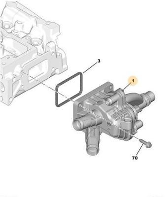 Корпус термостата peugeot оригінальний номер 1336ax фото №1
