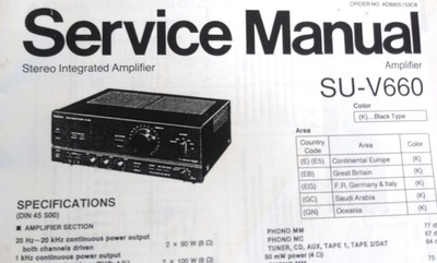 INSTRUKCJA SERWISOWA wzm. Technics SUV660