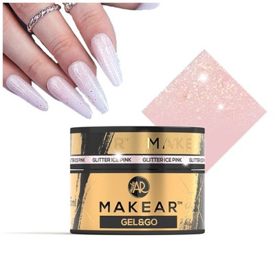 Makear żel budujący GG21 Glitter Ice Pink 15ml