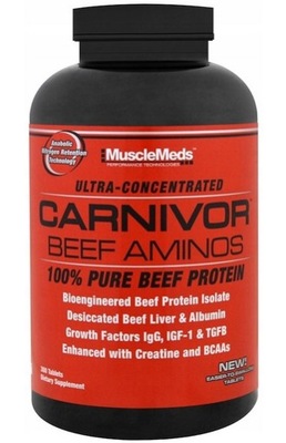 MUSCLE MEDS CARNIVOR BEEF AMINOS 300T AMINO WOŁOWE