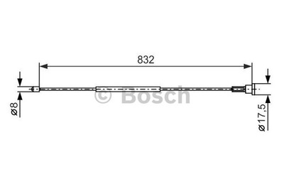 BOSCH 1 987 477 661 CABLE FRENOS DE MANO  