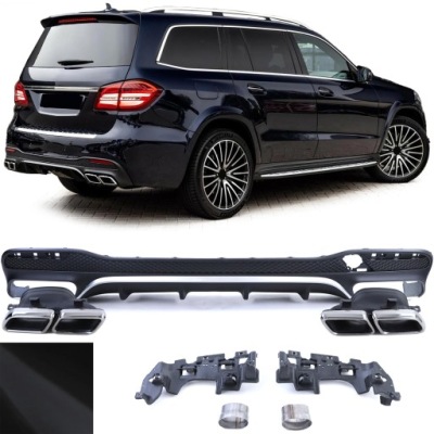 Бампер дифузор вихлоп mercedes amg gls x166 15-19 фото №1