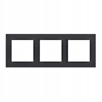 SIMON 10 RAMKA POTRÓJNA CR3/49 CZARNY MAT