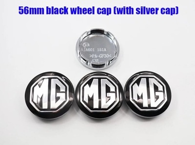 MG 56 BLACK4PCS 56 MM 60 MM NAJNOWSZE MG LOGOTIPO EMBLEMA EMBLEM WHEEL CENTER  