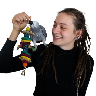 Zabawka dla małych i średnich papug |zabawka do skubania, obgryzania