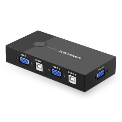 UGREEN PRZEŁĄCZNIK SWITCH HUB ROZDZIELACZ VIDEO KVM 2X VGA DO VGA USB-B 2.0