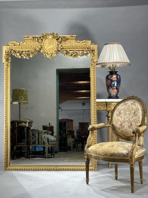 Stare pałacowe klasycystyczne lustro w stylu Ludwik XVI Francja