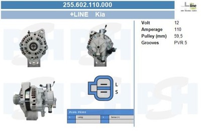 BV PSH 255.602.110.000 ALTERNADOR  