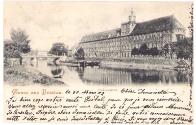 WROCŁAW- Gruss aus Breslau- Uniwersytet- 1902 barki