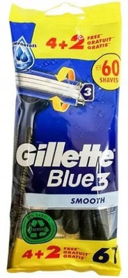 Gillette Maszynka Blue3 6szt Smooth Woreczek