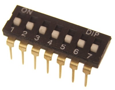 Przełącznik suwakowy 7 pozycyjny DIP SWITCH