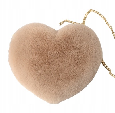 damska torebka w kształcie serca puszysta