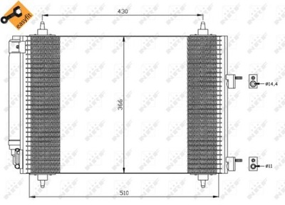 РАДІАТОР КОНДИЦІОНЕРА NRF 35445