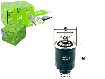 Фильтр топлива daihatsu isuzu mazda opel valeo фото №1