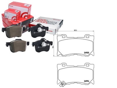 Тормозные колодки тормозные infiniti g 08- brembo фото №1