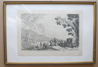 WŁOCHY NEAPOL WEZUWIUSZ STARY MIEDZIORYT