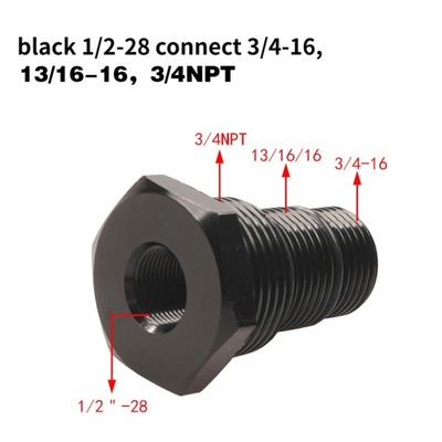 UNIVERSAL CAR OIL FILTER THREADED ADAPTER 1/2\