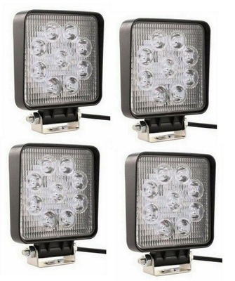 FARO EN FUNCIONAMIENTO HALÓGENO 9 DIODO LUMINOSO LED 27W 12-24V 2100LM IP67 110X110MM DIRECCIÓN  