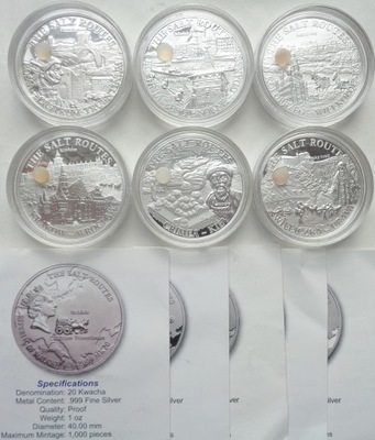 Szlak Solny - KPL - 6 x MK 20 - Proof - Malawi - 2009 / 2010 - ag999