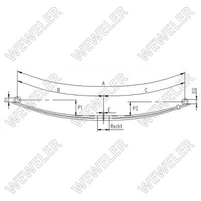 RESORTE DAF WEWELER F042T097ZA75, O.E. AFRC137  