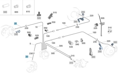 Оригинальный гибкий шланг тормозной перед mercedes w447 фото №1