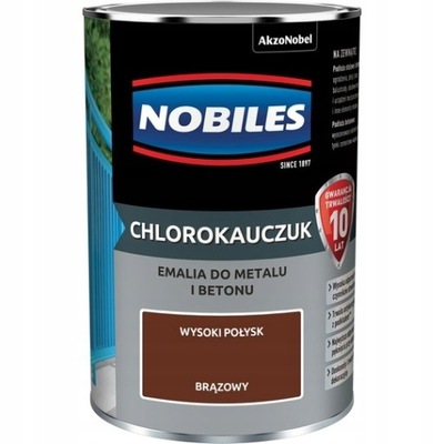 NOBILES Chlorokauczuk Wysoki Połysk Brązowy 0,9l