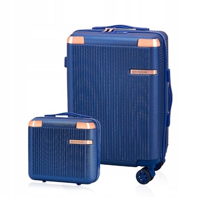 BETLEWSKI zestaw na wyjazd kabinowa walizka mały kuferek ABS
