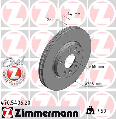 ZIMMERMANN 470.5406.20 DISCO DE FRENADO  