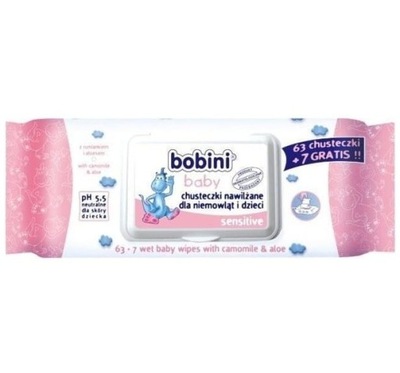 Bobini Baby Chusteczki dla dzieci Sensitive 2+1