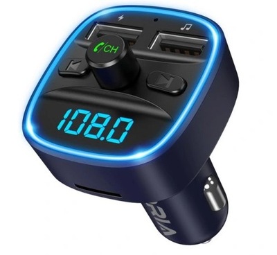 TRANSMITER BLUETOOTH ORIA 5.3 FM Z 2 PORTAMI USB МОНИТОР LED (СВЕТОДИОД )