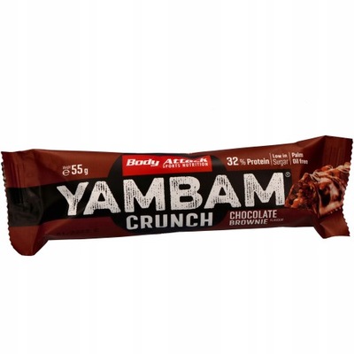 Body Attack Yambam Crunch 55g Baton Białkowy Brownie