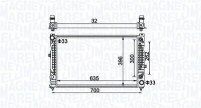 MAGNETI MARELLI BM1855 РАДІАТОР ВОДИ