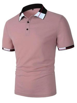 SHEIN RÓŻOWA KOSZULKA POLO (2XL)