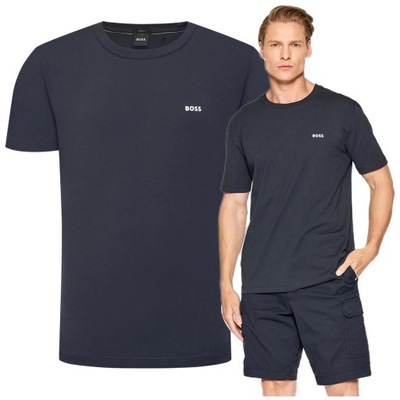 koszulka meska hugo boss tshirt meski hugo classic logo granatowa