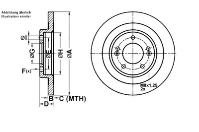 Ate гальмівні диски гальмівні 2szt. hyundai i40 i40 cw 1.6- фото №1