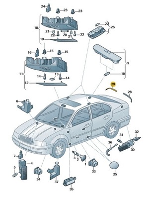 Отражатель заднего бампера правый skoda rapid orginał фото №1