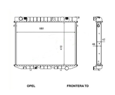 РАДІАТОР OPEL FRONTERA A 91- 6302020