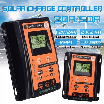 CONTROLLER SOLAR PANEL BATTERY REGULADOR 12V 24V  