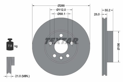 2X DISKU STABDŽIŲ VW PRIEK. SHARAN 92074203 