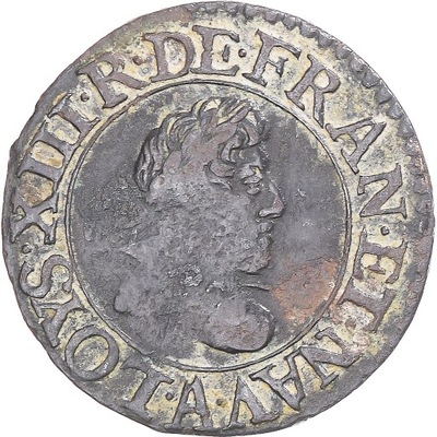 Moneta, Francja, Louis XIII, Denier Tournois, 1629