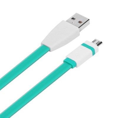 Kabel USB-Micro USB 1m. zielony