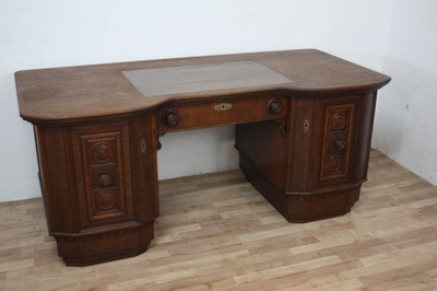 Przepiękne stare duże biurko antyk
