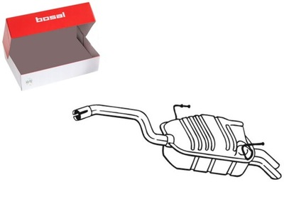 SILENCIADOR SISTEMAS DE ESCAPE PARTE TRASERA CITROEN C8 FIAT ULYSSE LANCIA PHEDRA  