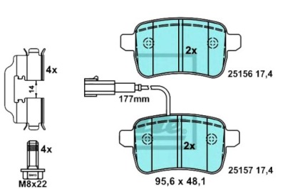 Ate гальмівні колодки гальмівні alfa romeo giulietta 2.0 jtdm фото №1