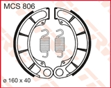 TRW MCS806 КОЛОДКИ ТОРМОЗНЫЕ (160X40MM) (H343)