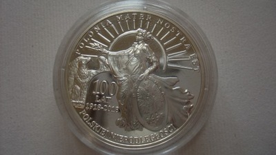 Medal 100 lat Niepodległości Polonia 2018 srebro