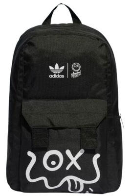 Czarny plecak szkolny z nadrukiem graffiti Adidas