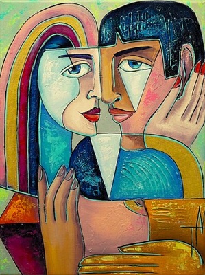 Morozowa ZAKOCHANI obraz olejny