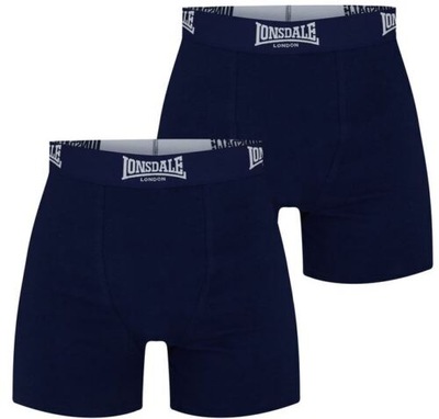 LONSDALE Bokserki Majtki Bielizna Granat XL 2Pak