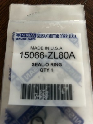 Ущільнювальне кільце pomy nissan оригінальний номер 15066zl80a фото №1